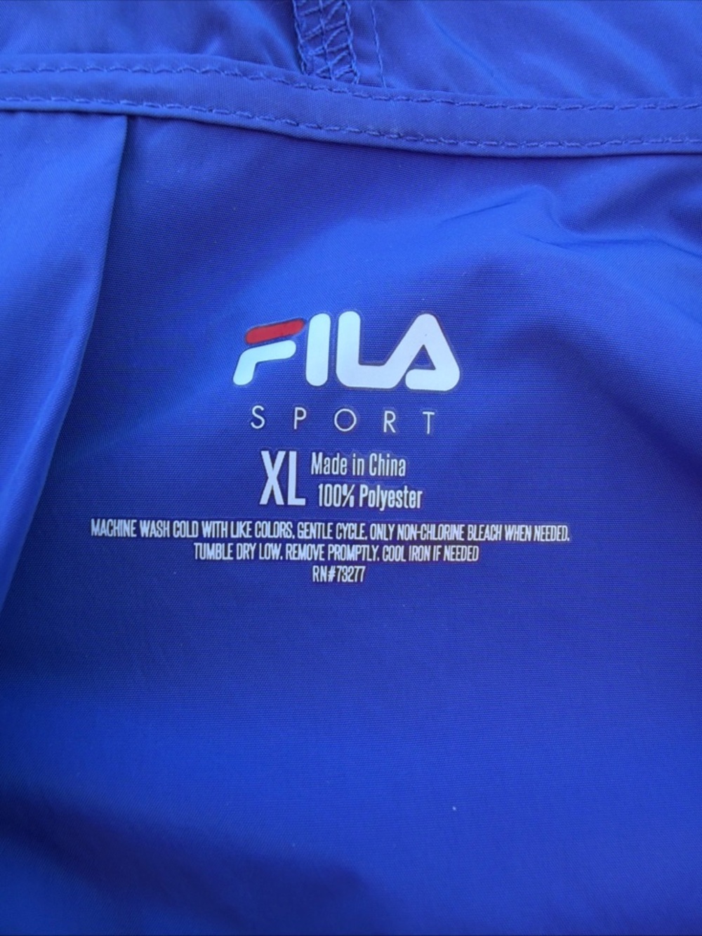 Fila Royal Blue Hooded Trench Coat - Picture 2 of 6